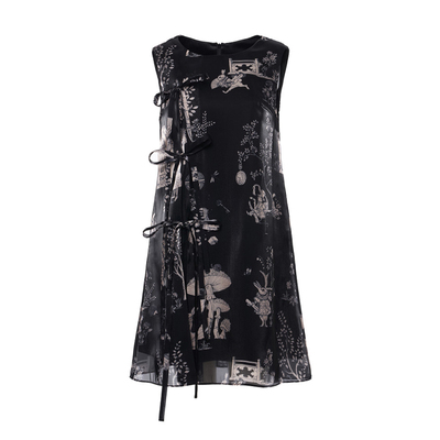 FLONAKED女士蝴蝶飘带连衣裙