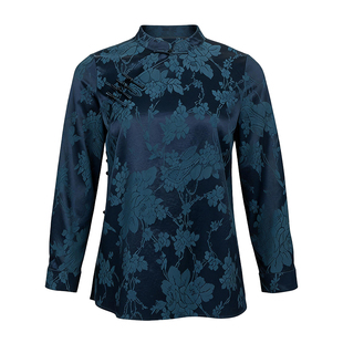 美丽客栈高端大码女装胖mm显瘦新中式国风漂亮上衣设计感小众衬衫