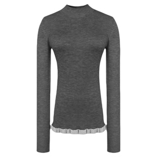 MAKE IF 设计师26春夏新品 丝羊毛木耳边纯色针织衫 SOLSOL买手店