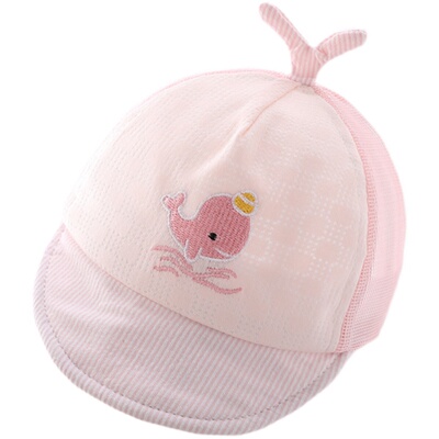 薄款纯棉网眼透气春夏婴儿帽子