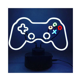 电竞游戏卢西奥DVA游戏手柄PS4霓虹灯KO古街机PUNGBA游戏装饰灯