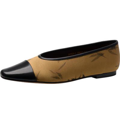 VDVC国风水墨画胎牛皮奶奶鞋