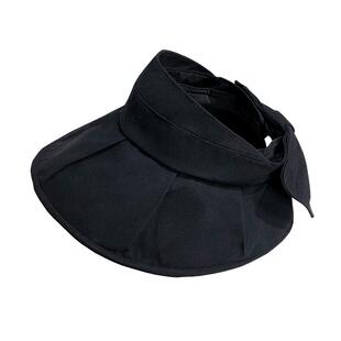 可扎马尾帽子女夏季大檐空顶防晒帽女遮阳防晒防紫外线遮脸太阳帽