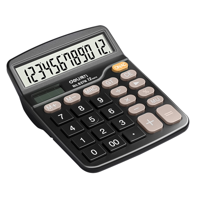 得力837经典款桌面计算器送电池