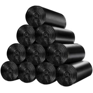 家用手提式垃圾袋加厚大号厨房黑色背心商用办公室拉抽绳塑料袋