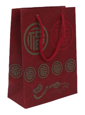 文玩高档牛皮纸手提袋首饰包装盒
