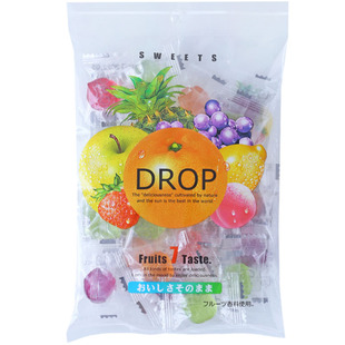 日本进口秋山制果七味多形状水果糖苹果草莓橙菠萝葡萄水蜜桃