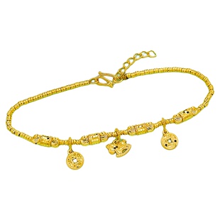 百泰马上有钱小马黄金手链女足金999手串鱼鳞生肖摇摇马手环手饰