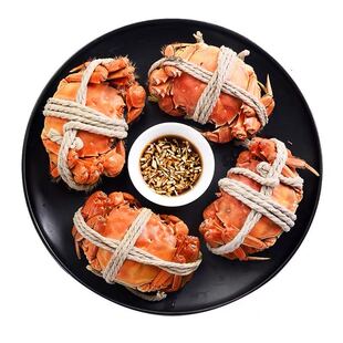 螃蟹鲜活大闸蟹足称可全母太湖去绳净重公4.5两母3.5两10只礼盒