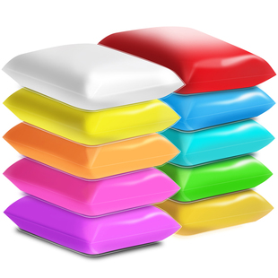 500克超轻粘土大包装幼儿园儿童小学生专用安全无毒橡皮泥大袋彩泥白色红色黏土手工diy材料包太空泥象皮泥