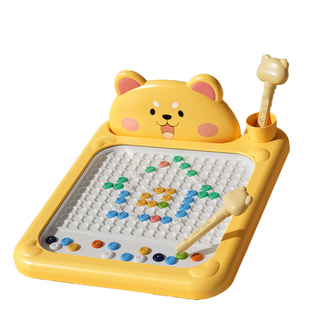 趣味全密封儿童运笔磁吸画板卡通彩色珠子益智控笔玩具画板0-3岁