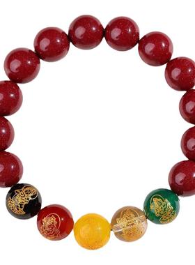 朱砂手串招财运五路财神手链好运