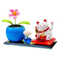 汽車擺件車載車用香水太陽能搖擺招財(cái)貓車內(nèi)飾品擺件裝飾用品大全