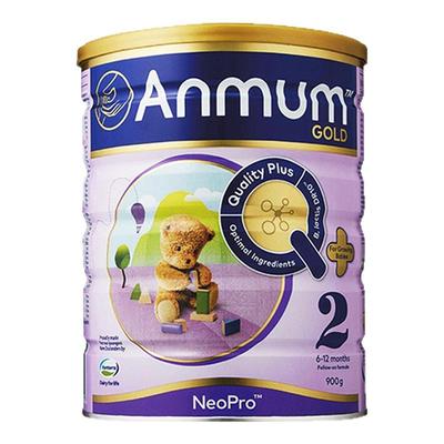 ANMUM安满婴幼儿奶粉2段900g新西兰原装进口DHA连动配方6~12个月