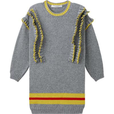 【折扣】Philosophy 女童嵌花羊毛混纺连衣裙