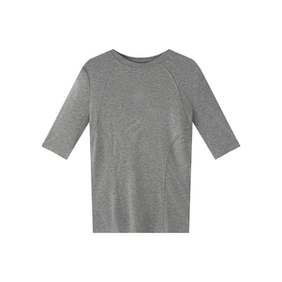 小禾【小空调】兰精天丝美利奴羊毛透气干爽收腰显瘦七分袖T恤