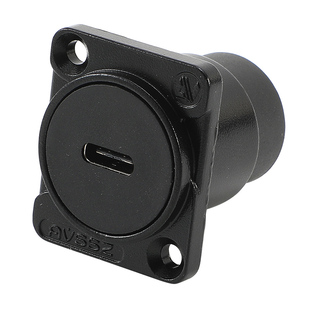 TypeC转USB3.1母对母口双通对接数据充电D型插座面板固定免焊模块