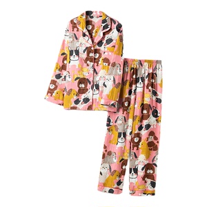 女士双层纱布可爱大狗家居服