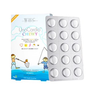 WHC小超人儿童鱼油深海Omega3补脑DHA维生素D3记忆力免疫力30片