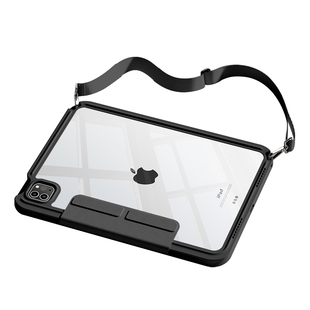 ipad11保护壳air7透明后壳抽拉拆分苹果ipadpro斜挎挂绳11英寸平板环绕防摔弯air654可背肩吊带3+y折旋转支架