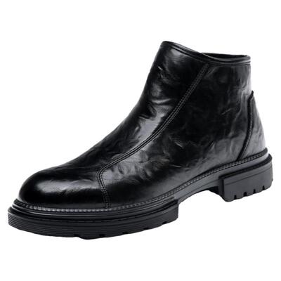 切尔西马丁靴男冬季英伦加绒短靴