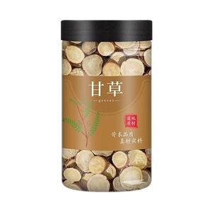 中药材甘草泡水红皮甘草片500克甘肃泡茶搭红枣枸杞陈皮养生切片