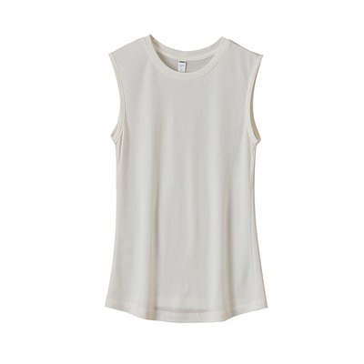 SKYINTL醋酸天丝背心无袖t恤女夏