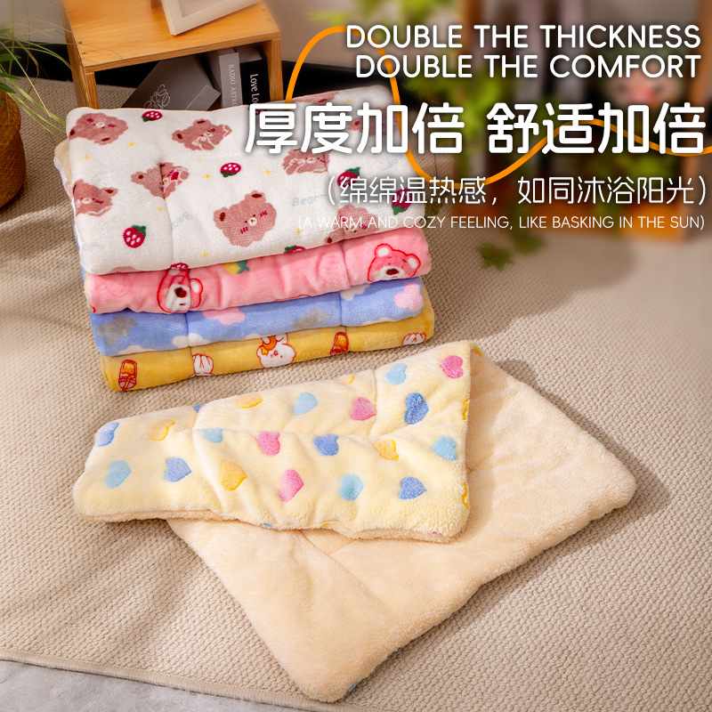 新品 冬季保暖宠物毛毯猫咪被四季猫垫睡觉用宠物用品睡垫猫窝
