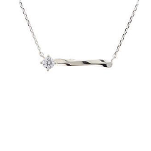 Moment 地平线 单钻925纯银项链锁骨链颈链银饰首饰轻奢小众女款