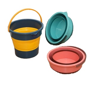 车用折叠水桶车载洗车桶塑料桶泡脚桶折叠桶拖把桶钓鱼桶便携手提