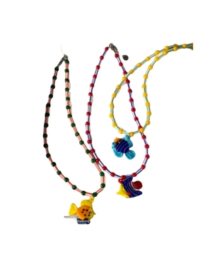 琉璃男女通用小鱼度假风项链