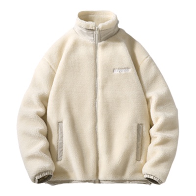 猫人摇粒绒立领棉服情侣上衣