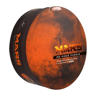 英文原版 Mars 100 Piece Puzzle 火星 100 块拼图 家庭互动游戏 NASA 档案中的摄影作品 太空迷 趣味游戏 英文版 进口英语书籍