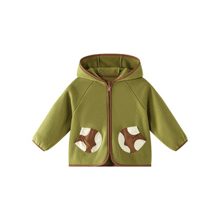 【轻暖绒】博睿恩儿童轻暖外套春秋装男女宝宝连帽保暖外出外套