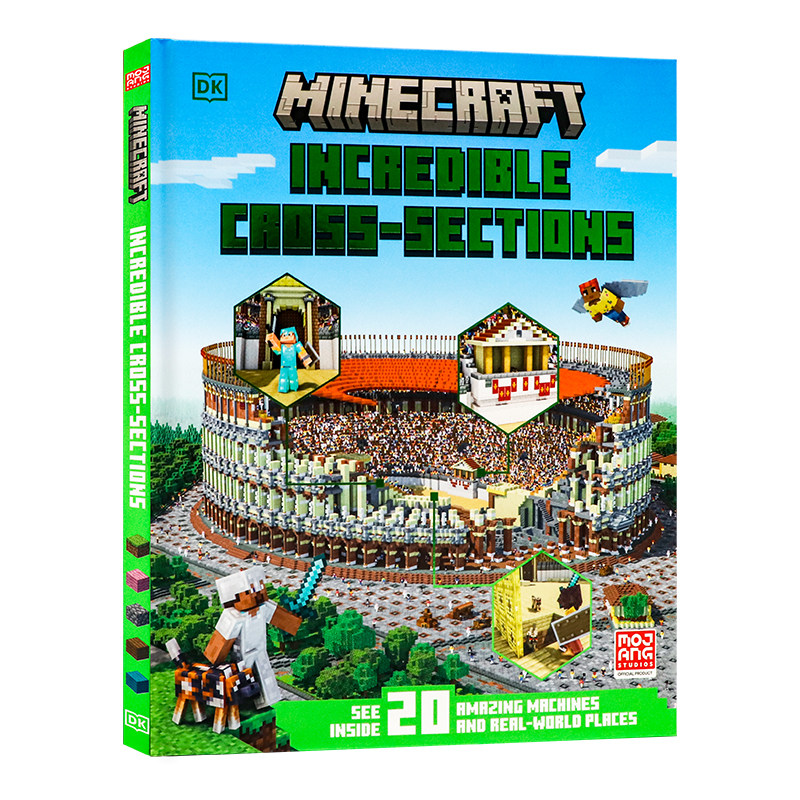 现货 DK我的世界不可思议的剖面图英文原版 Minecraft Incredible Cross-Sections 建筑机器构建技巧指南青少年课外阅读 Mojang AB