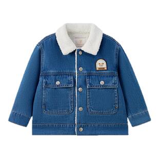PawinPaw卡通小熊童装26年新款男宝宝儿童牛仔外套夹克加绒宽松