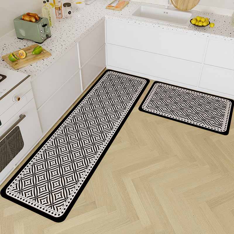 硅藻泥厨房专用垫子防防油长耐脏吸水可擦免洗垫防滑脏门口脚垫地