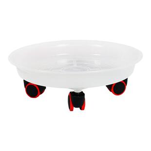 移动花盆托盘万向轮带轮底座加深塑料滚轮底盘树脂大号接水盘底座