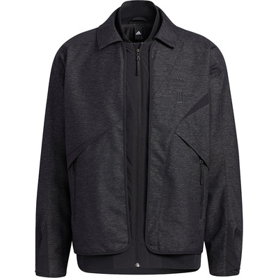 Adidas/阿迪达斯官方正品男子舒适拉链翻领运动休闲外套 HY5843