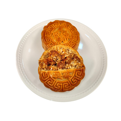 广西五仁叉烧月饼钦州灵山特产传统广式加料叉烧大月饼一斤礼盒装