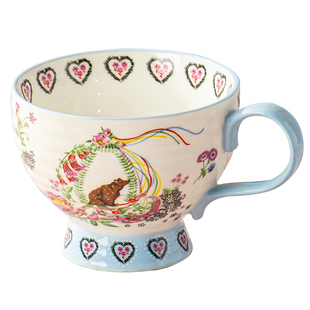 Cath Kidston精美陶瓷咖啡杯带勺大容量牛奶杯办公室水杯早餐杯子