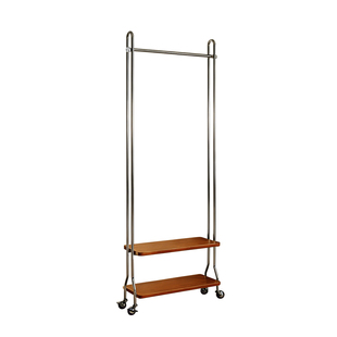 北欧实木衣帽架可移动落地多功能收纳挂衣架卧室小型中古风置物架