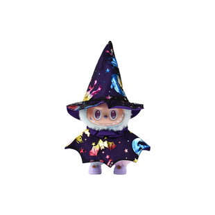 万圣节狂欢~拉布布娃衣小恶魔17cm毛绒公仔衣服3代labubu玩偶套装