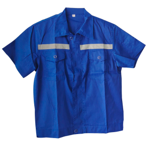 夏季短袖工作服套装男耐磨工厂车间长袖劳保服工地反光衣上衣定制