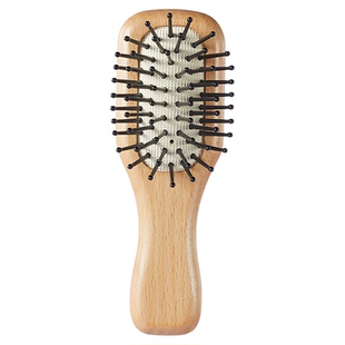 MINISO名创优品梳子木梳气垫梳迷你便携小随身榉木气囊梳按摩蓬松