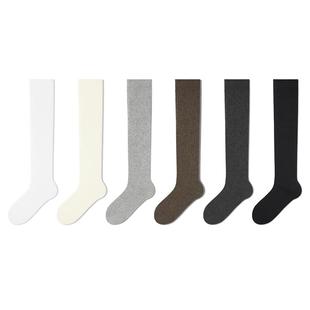 压力小腿袜子女款长筒袜强力瘦腿强压过膝袜秋冬女士黑色轻塑棉袜