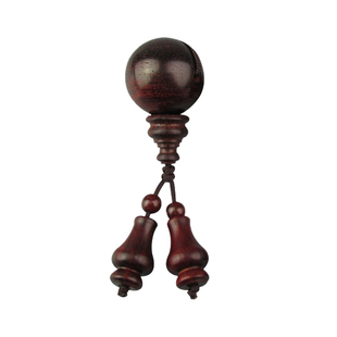 印度小叶紫檀木佛头三通帽子弟珠尾坠佛珠念珠手串文玩配件饰成套