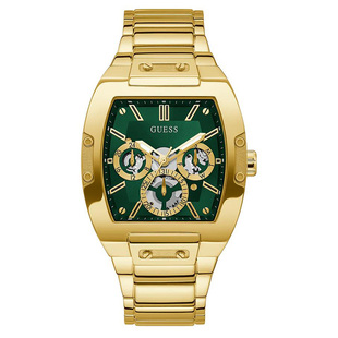 盖斯guess手表男女款GW0456G3酒桶形腕表金绿情侣中性运动石英表