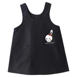 新款马甲围裙可爱韩版薄款光滑布坎肩厨房做饭女款简约定制字logo