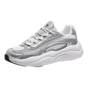 骆驼星岩越野跑鞋女2025夏季新款厚底增高防滑登山鞋子男透气网鞋